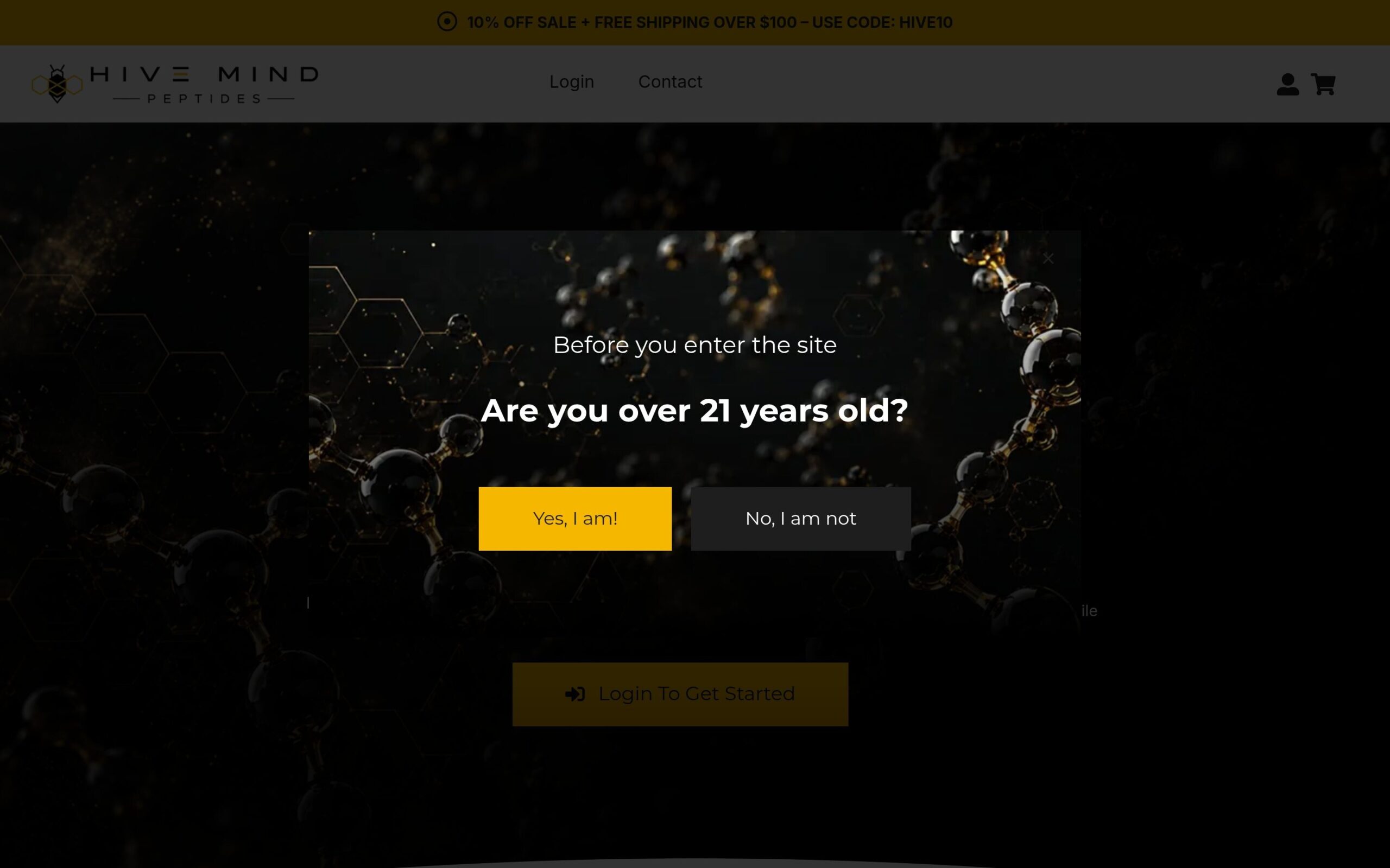 Hive Mind Peptides website designed by Mathias Designs