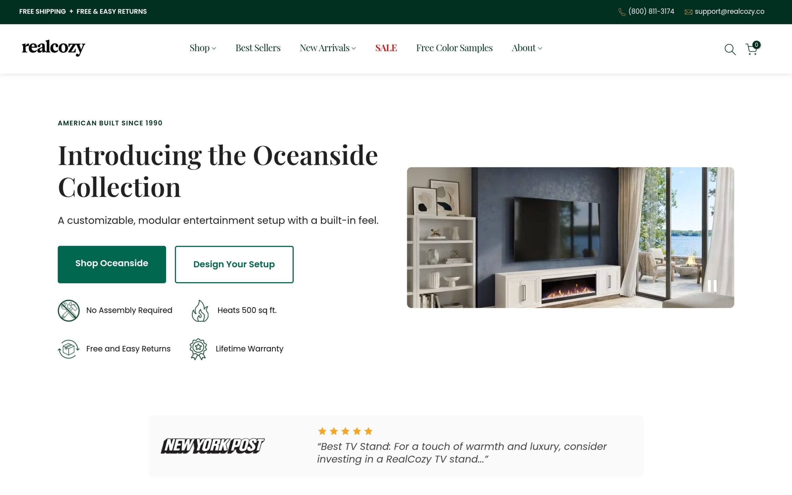 Realcozy website designed by Mathias Designs