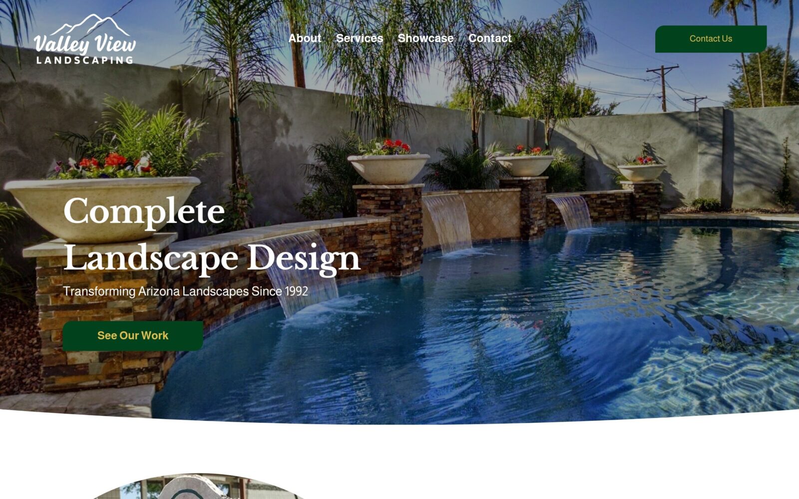 Valleyview Landscaping website designed by Mathias Designs